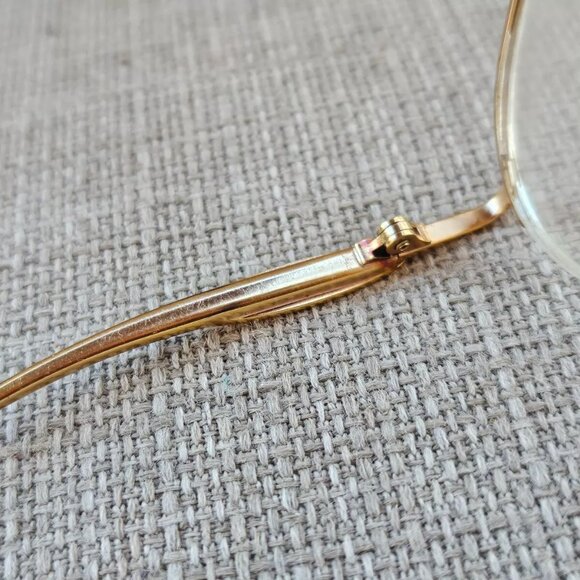 Escada Vintage Glasses Frame Half Rim Gold Tone Women Eyeglasses Frame only main image 8